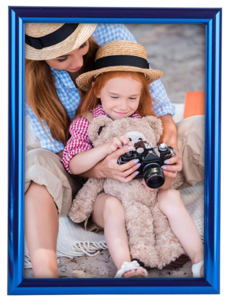 Фоторамка Image Art Радуга 30х40 пластиковая со стеклом синий металлик