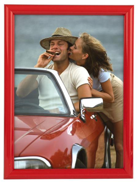 Фоторамка Image Art Радуга 30х40 пластиковая со стеклом красный