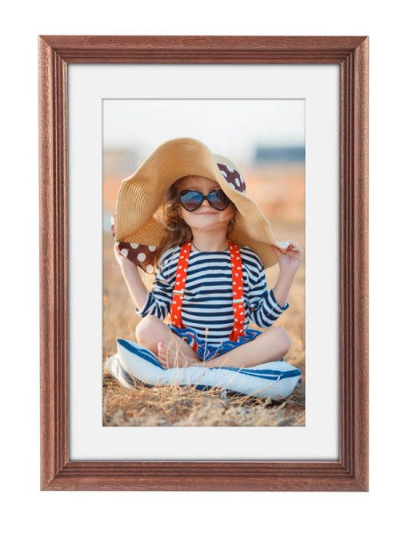 Фоторамка Image Art С20 10х15 деревянная из сосны, цвет махагон, вставка-прозрачный пластик