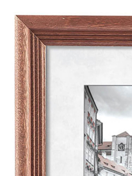 Фоторамка Image Art С20 10х15 деревянная из сосны, цвет махагон, вставка-прозрачный пластик