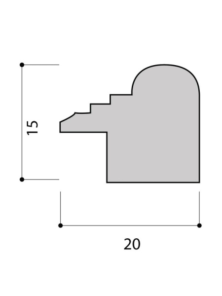 Фоторамка Image Art С20 10х15 деревянная из сосны, цвет махагон, вставка-прозрачный пластик