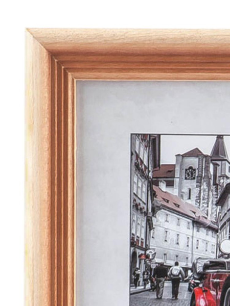 Фоторамка Image Art С20 50х70 деревянная из сосны, цвет натуральный с затемнением, вставка-прозрачный пластик