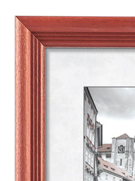 Фоторамка Image Art С20 60х80 деревянная из сосны, цвет красное дерево, вставка-прозрачный пластик