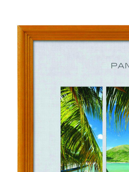 Фоторамка Image Art С18 20х20 деревянная из сосны, цвет янтарь, вставка-прозрачный пластик