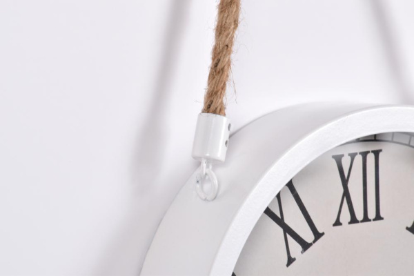 Innova Часы W08311, материал металл + крафт веревка, диаметр 22 см, цвет белый (4/240)