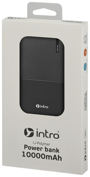 Power bank портативное зарядное устройство Intro ZX10 10000mAh черный