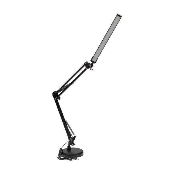 Светильник настольный с 2 креплениями (подставка и струбцина) LED, 10Вт, черный REXANT