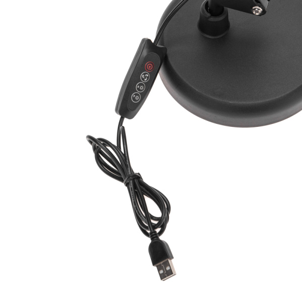 Светильник настольный с 2 креплениями (подставка и струбцина) LED, 10Вт, черный REXANT