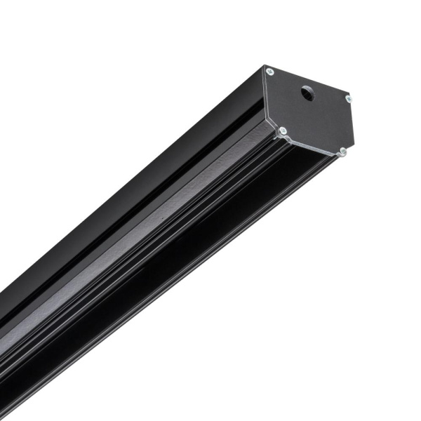 509427L Профиль-трек 4-контактный 2 метра для монтажа светильников UNO 48V в ПВХ потолок ЧЕРНЫЙ (Заглушки и резинки в комплекте)