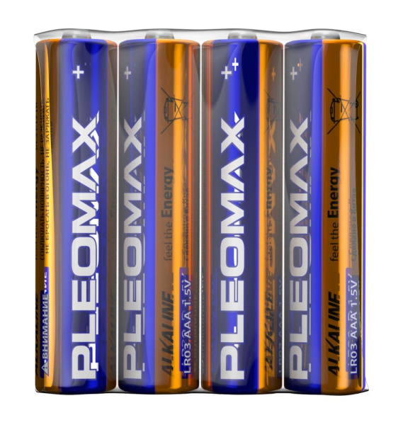 Батарейки Pleomax LR03-4S Alkaline (48/960/46080)