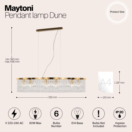 Подвесной светильник Maytoni DIA005PL-06G