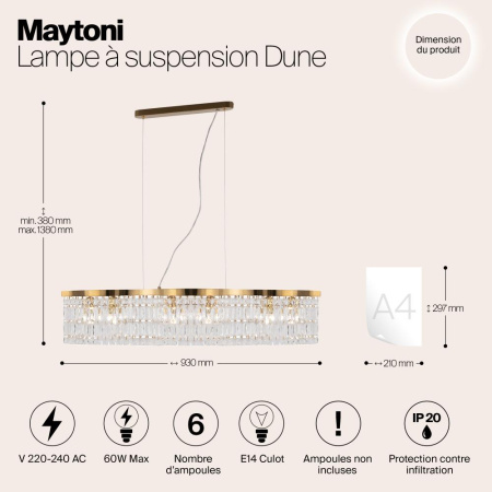 Подвесной светильник Maytoni DIA005PL-06G