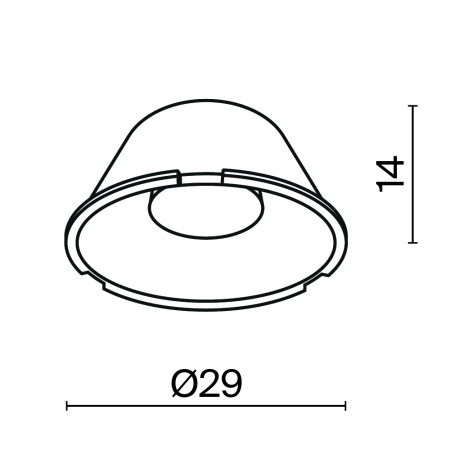 Линза ⌀29mm 50°