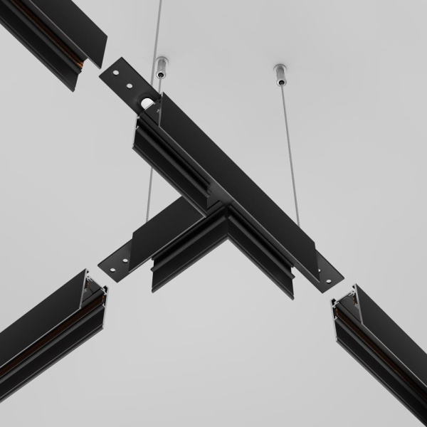 Коннектор Т-образный Exility накладной черный