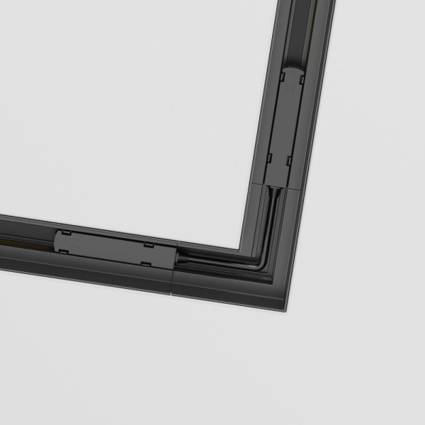 Коннектор угловой Gravity встраиваемый черный