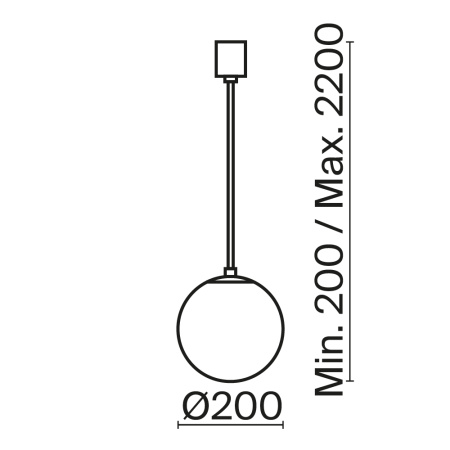 Подвесной светильник Technical P039PL-5W3K-20-B