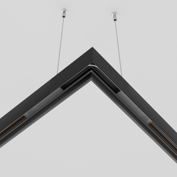 Коннектор питания угловой 15 см Exility черный