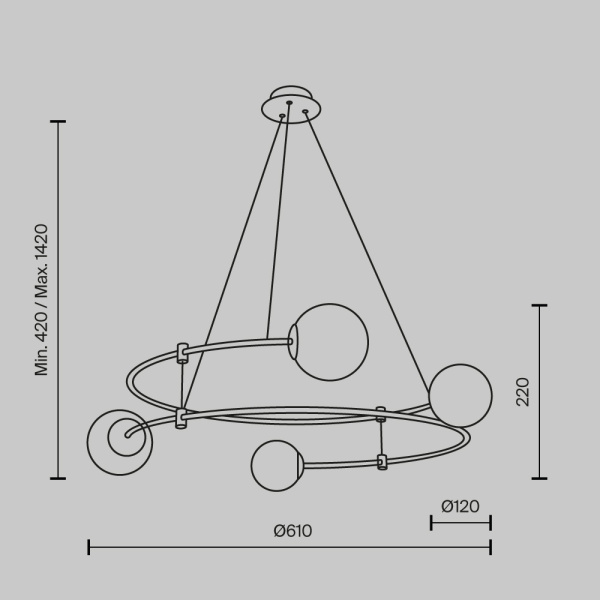Подвесной светильник Maytoni MOD317PL-04B