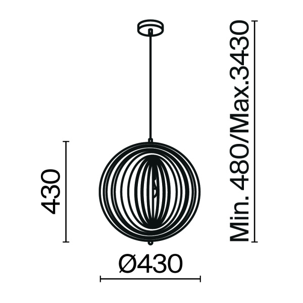 Подвесной светильник Maytoni MOD197PL-01W