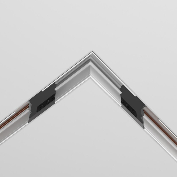 Коннектор угловой 90° Exility встраиваемый под ГКЛ 9,5мм, белый