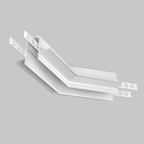 Коннектор угловой 135° Exility встраиваемый под ГКЛ 9,5мм, белый