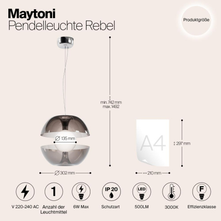Подвесной светильник Maytoni MOD322PL-L6B3K