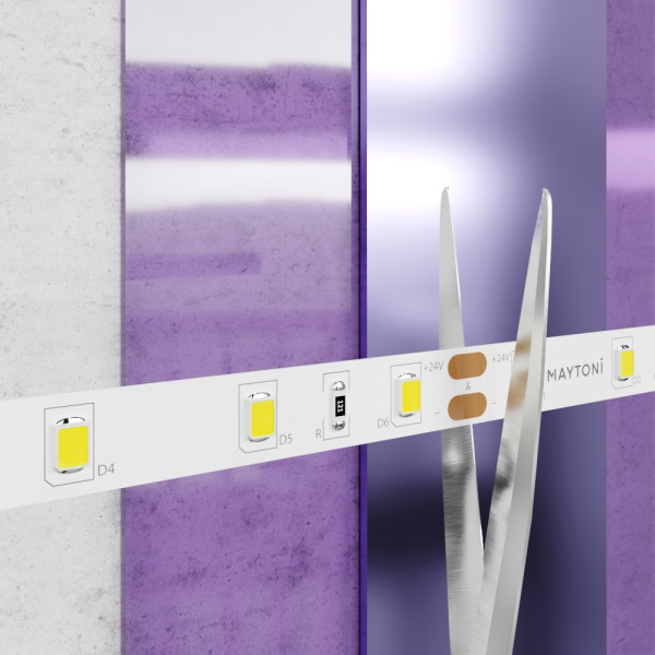 Светодиодная лента 24В 2835 7,2Вт/м 4000K 5м IP20