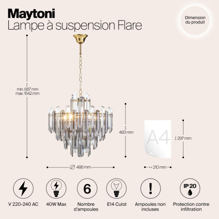 Подвесной светильник Maytoni DIA200PL-06G
