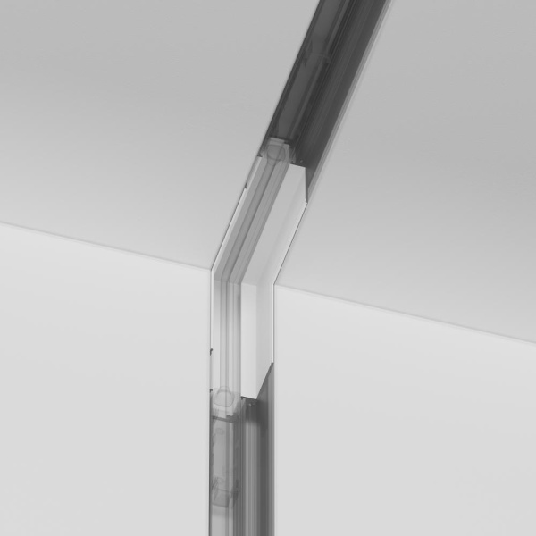 Коннектор угловой внутренний Gravity встраиваемый белый