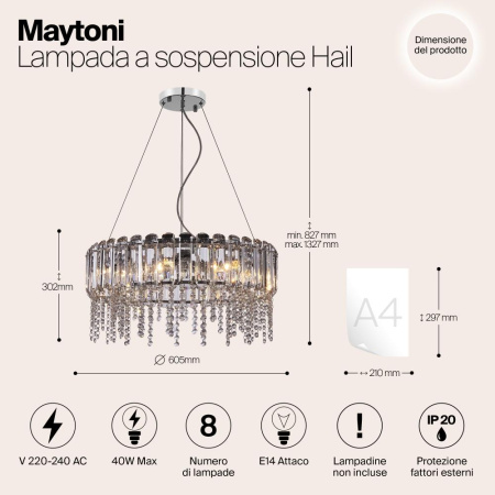 Подвесной светильник Maytoni MOD097PL-08CH