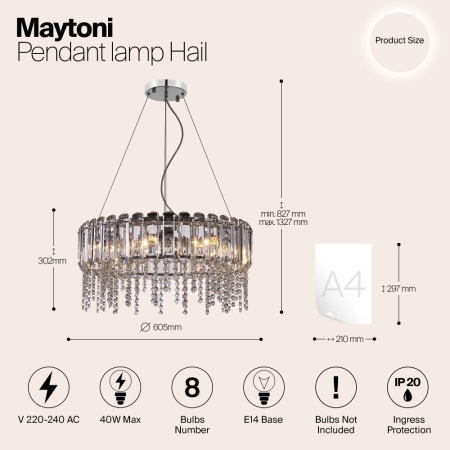Подвесной светильник Maytoni MOD097PL-08CH
