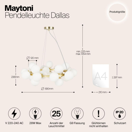 Подвесной светильник Maytoni MOD545PL-25BS