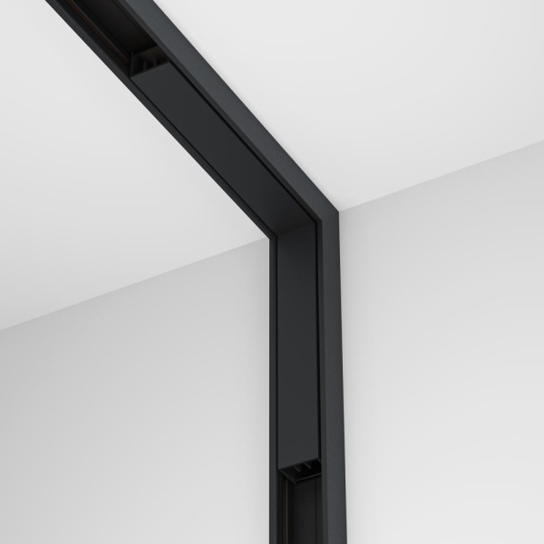 Коннектор угловой внутренний, накладной Basity, черный