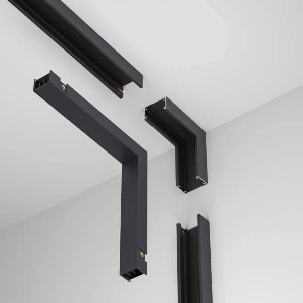 Коннектор угловой внутренний, накладной Basity, черный