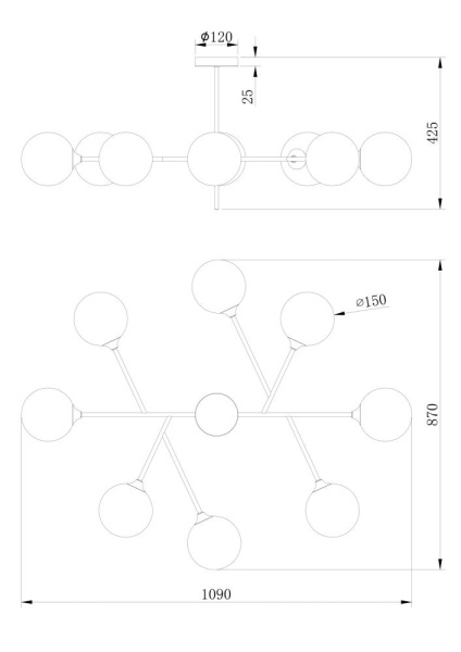 Люстра Freya FR5115PL-08BZ