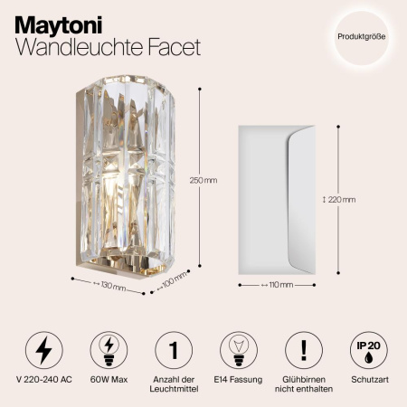 Настенный светильник (бра) Maytoni MOD094WL-01G
