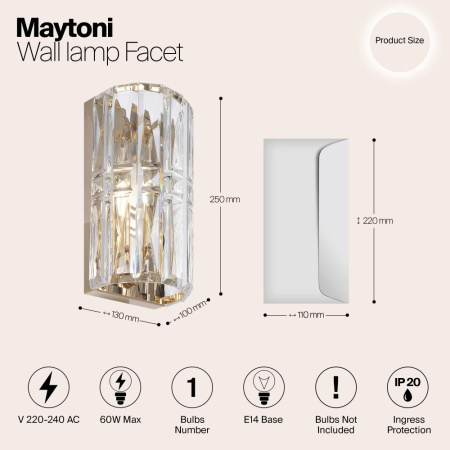 Настенный светильник (бра) Maytoni MOD094WL-01G