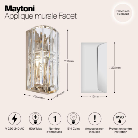 Настенный светильник (бра) Maytoni MOD094WL-01G