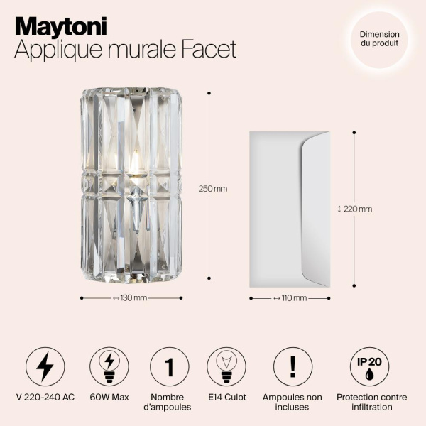 Настенный светильник (бра) Maytoni MOD094WL-01CH