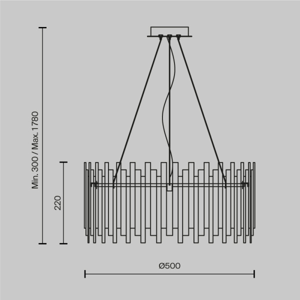 Подвесной светильник Maytoni MOD136PL-06BS