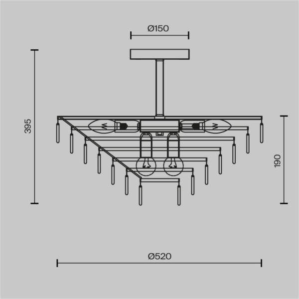 Потолочный светильник Maytoni MOD130CL-11G