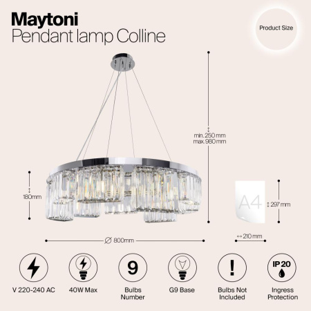 Подвесной светильник Maytoni MOD083PL-09CH