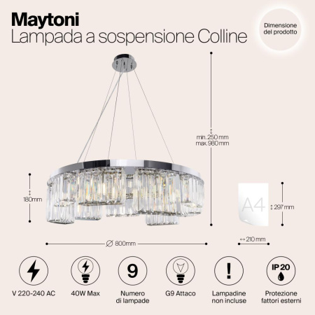 Подвесной светильник Maytoni MOD083PL-09CH