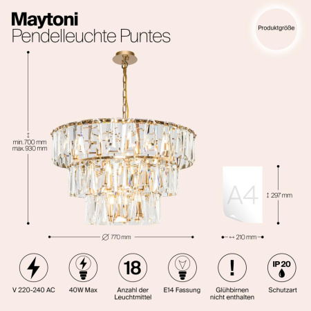 Подвесной светильник Maytoni MOD043PL-18G