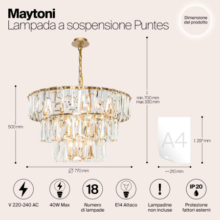 Подвесной светильник Maytoni MOD043PL-18G