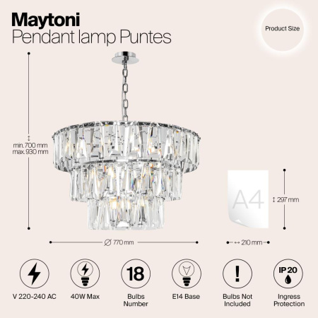 Подвесной светильник Maytoni MOD043PL-18CH