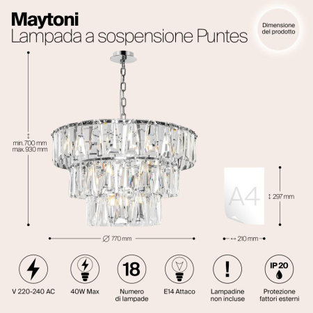 Подвесной светильник Maytoni MOD043PL-18CH
