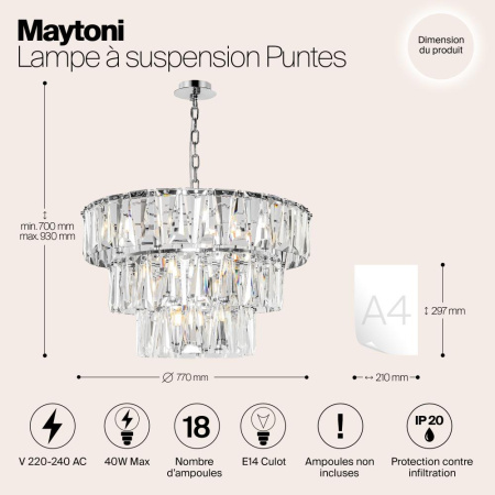 Подвесной светильник Maytoni MOD043PL-18CH