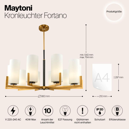 Люстра Maytoni MOD089PL-10BS