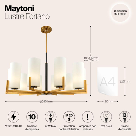 Люстра Maytoni MOD089PL-10BS